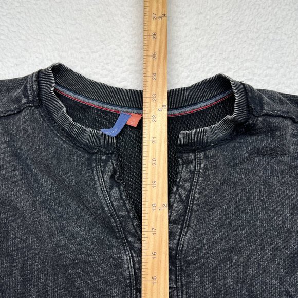 Pilcro | Split-Hem Tunic Top Color Carbon Long Sleeve V Neck Size Small - Picture 6 of 9